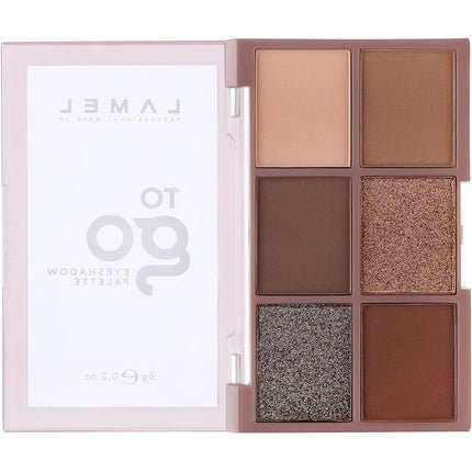Lamel To Go Eyeshadow Palette 6 Universal Shades Burgundy N.404 Compact Design - Cruelty Free - Maison des fragrances
