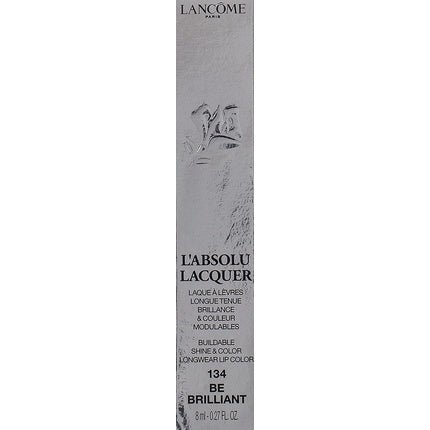 Lancome L'absolu Lacquer Red Lipstick 134 Be Brilliant 8ml - Maison des fragrances