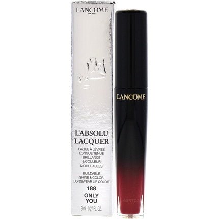 Lancome L'Absolu Lacquer Red Lipstick 188 Only You 8ml - Maison des fragrances