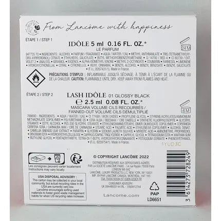 Lancôme Set Idole Le Lash Idole Glossy Black Parfum 5ml Unisexe - Maison des fragrances