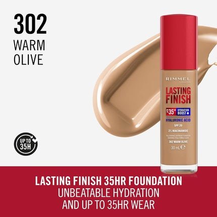 Lasting Finish 35HR Foundation 302 Warm Olive - Maison des fragrances