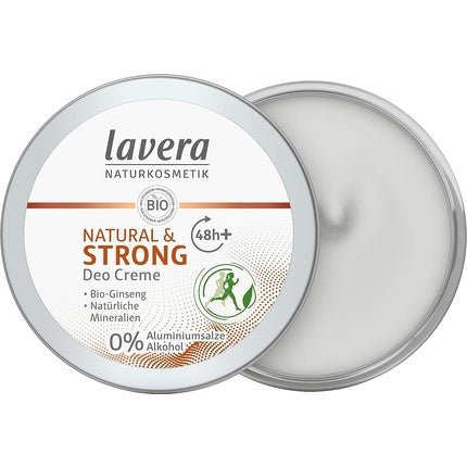 Lavera Deodorant Cream Natural Strong Vegan Organic Ginseng Natural Minerals Without Aluminium 48 Hours Protection Déodorant (Déo) Mixte 50ml - Maison des fragrances