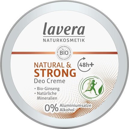 Lavera Deodorant Cream Natural Strong Vegan Organic Ginseng Natural Minerals Without Aluminium 48 Hours Protection Déodorant (Déo) Mixte 50ml - Maison des fragrances