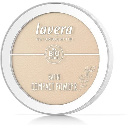 lavera Satin Compact Powder Medium 02 Nude Organic Almond Oil & Rice Powder 9.5g - Maison des fragrances