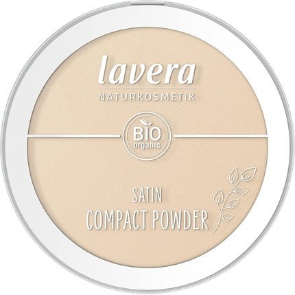 lavera Satin Compact Powder Medium 02 Nude Organic Almond Oil & Rice Powder 9.5g - Maison des fragrances