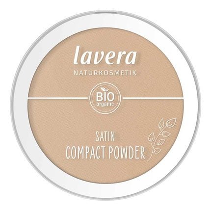 lavera Satin Compact Powder Tanned 03 Nude with Organic Almond Oil and Rice Powder 9.5g - Maison des fragrances