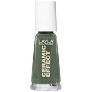 Layla Cosmetics 1243R23 - 035 Ceramic Effect Nail Polish Khaki Green 10ml - Maison des fragrances