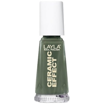 Layla Cosmetics 1243R23 - 035 Ceramic Effect Nail Polish Khaki Green 10ml - Maison des fragrances