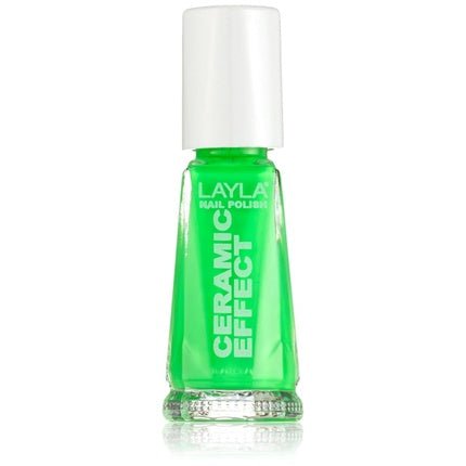 Layla Cosmetics 1243R23 - 108 Ceramic Effect Nail Polish Green Fluorescent 0.01l - Maison des fragrances