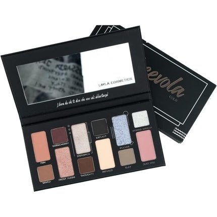 Layla Cosmetics Freevola Palette 12 Eyeshadows - 8 Matte, 3 Buttershine, 1 Butterspark - Maison des fragrances
