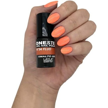 LAYLA COSMETICS One Step Gel Nail Polish Orange Fluo Number 34 - Maison des fragrances