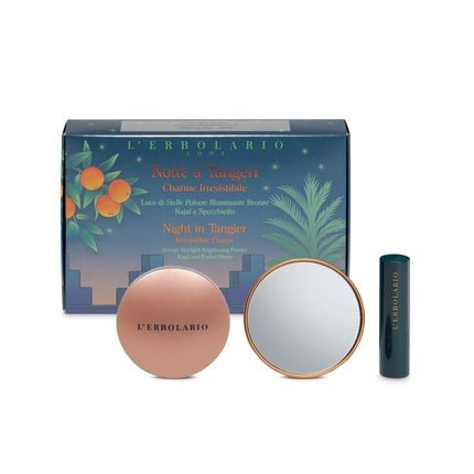 L'Erbolario Night in Tangerine Starlight Powder Brightening Kajal with Mirror - Maison des fragrances