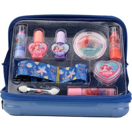 Lip Smacker Ariel Travel - Ready Beauty Case All - in - One Makeup Gift Set with Shimmer Creamy Palettes Lipsticks and Nail Polishes for Kids Princess Look On - The - Go Accessories Included - Maison des fragrances