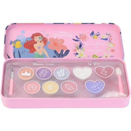 Lip Smacker Disney Princess Adventure Color Tin Lips and Face Makeup Giftset for Kids - Includes Lip Glosses and Shimmer Creams - Maison des fragrances