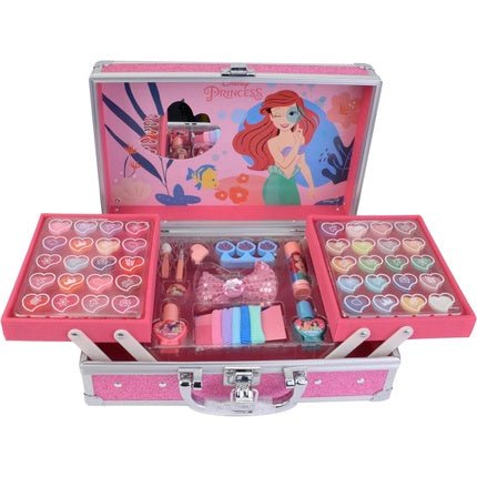 Lip Smacker Disney Princess Traincase for Kids 40+ Piece Makeup Giftset with Lip Glosses Creamy Eyeshadows and Nail Polishes Hair and Makeup Accessories Included - Maison des fragrances