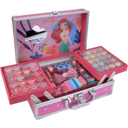 Lip Smacker Disney Princess Traincase for Kids 40+ Piece Makeup Giftset with Lip Glosses Creamy Eyeshadows and Nail Polishes Hair and Makeup Accessories Included - Maison des fragrances