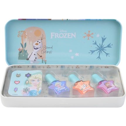 Lip Smacker Frozen Adventure Nail Polish Tin Set Makeup Giftset for Kids with Safe - to - Use Polishes and Frozen - Inspired Nail Art Stickers - Maison des fragrances