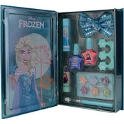 Lip Smacker Frozen Beauty Book Tin with Lipstick, Lip Balm, Shimmer Creams and Nail Polishes for Kids' Princess Look - Hair and Makeup Accessories Included - Maison des fragrances