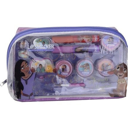 Lip Smacker Wish Essential Makeup Bag Disney Wish - Inspired Kids Make - up Bag with Lip Glosses Shimmer Creams Accessories and Applicators Disney Princess Gifts for Endless Creativity - Maison des fragrances