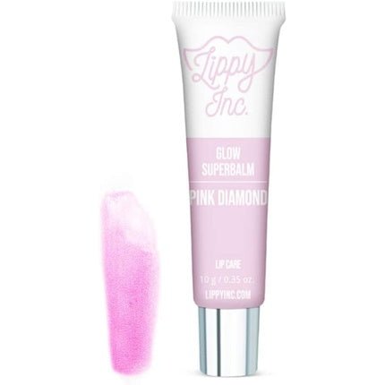 Lippy Inc. Glow Pink Diamond Superbalm Glossy Lip Balm with Natural Oils and Shimmer - Maison des fragrances