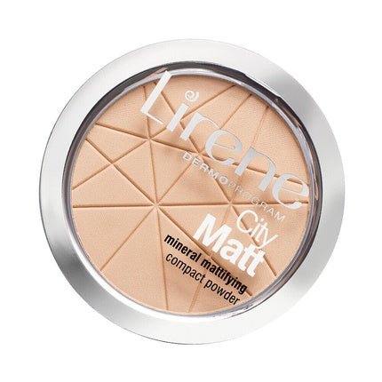 Lirene City Matt Mineral Mattifying Compact Powder - Beige 03, 9g - Maison des fragrances