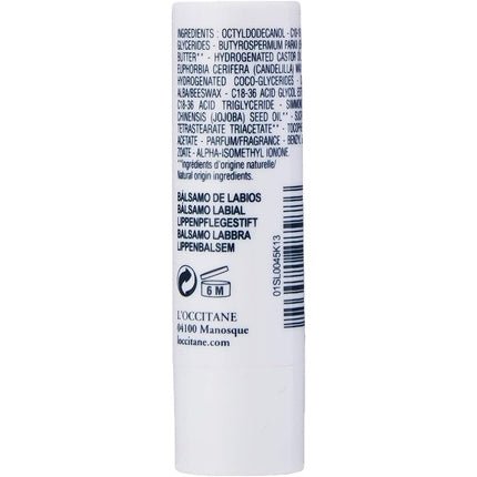 L'OCCITANE Natural Shea Butter Lip Balm 4.5g Ultra Rich 10% Shea Butter Softens and Repairs - Maison des fragrances