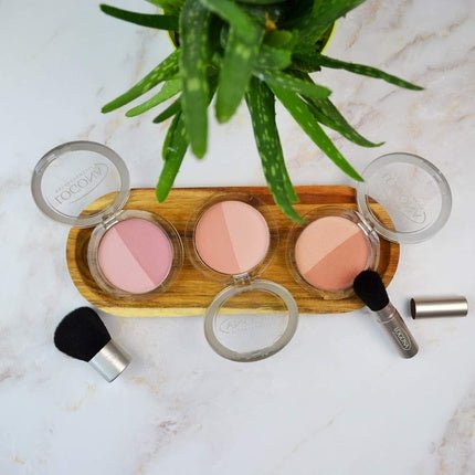 LOGONA Naturkosmetik Blush Duo No. 01 Rose&Pink 10g - Natural Make - up with Anti - Aging Bio - Extracts - Maison des fragrances