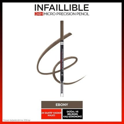 L'Oreal Brow Artist Skinny Definer Eye Pencil 109 Ebony - Maison des fragrances