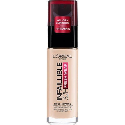 L'Oreal Infallible 24h Fresh Wear Foundation Long - Lasting Face Foundation 15 Porcelain 30ml - Maison des fragrances