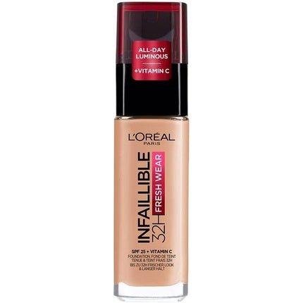 L'Oreal Infallible 32H Fresh Wear Liquid Foundation Makeup With SPF25 245 Gold Honey 30ml - Maison des fragrances