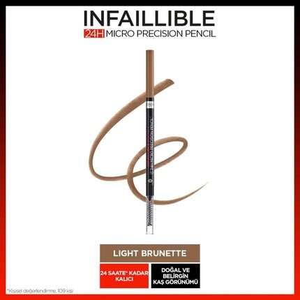 L'Oreal Infallible Brows 24h Micro Precision Pencil Automatic Eyebrow Pencil Light Brunette - Maison des fragrances