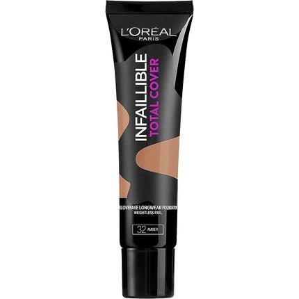 L'Oreal Infallible Total Cover Foundation - 32 Amber 35g - Maison des fragrances