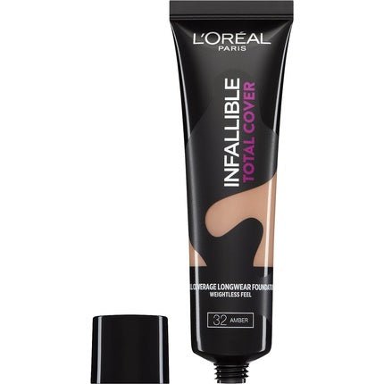 L'Oreal Infallible Total Cover Foundation - 32 Amber 35g - Maison des fragrances