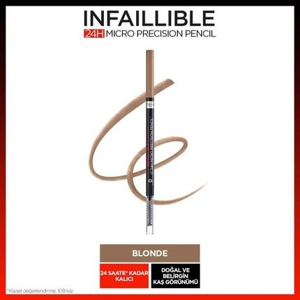 L'Oreal Paris Brow Artist Skinny Definer Precision Retractable Brow Pencil 7.0 Blonde 100g - Maison des fragrances