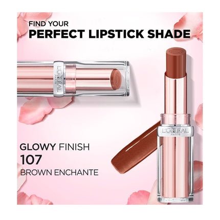 L'Oréal Paris Color Riche Glow Paradise 107 Brown Enchante Moisturizing Lipstick 3.8g - Maison des fragrances