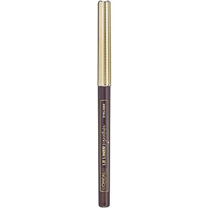 L'Oréal Paris Le Liner Signature 05 Brown Silk Precise and Long - Lasting Eyeliner Pen Shape with Removable Lead Smudge - proof and Waterproof - Maison des fragrances