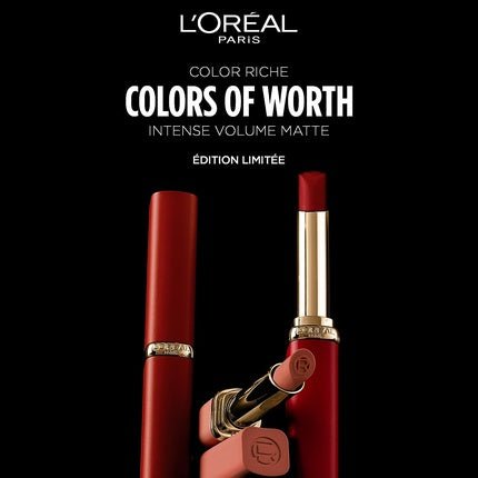 L'Oréal Paris Lipstick for a Powdery Matte Finish and 16 Hours Long - Lasting, Color Riche Intense Volume Matte 600 Le Nude Audacious 1.8g - Maison des fragrances