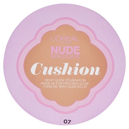L'Oréal Paris Nude Magique Cushion Natural Make Up 07 Golden Beige with SPF 29 15g - Maison des fragrances
