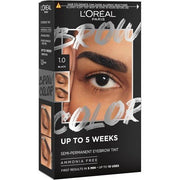 L'Oréal Paris Semi - Permanent Eyebrow Tint Lasts up to 5 Weeks Visible Results in 5 Minutes Ammonia Free Brow Colour Shade 1.0 Black - Maison des fragrances