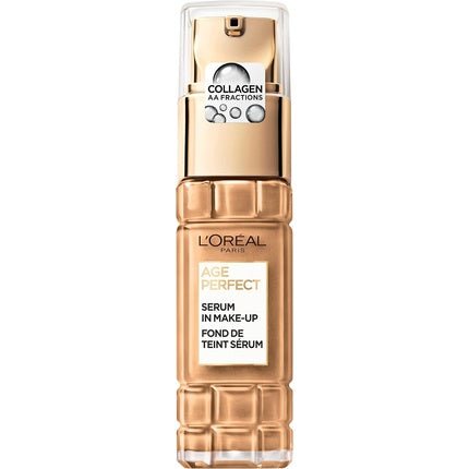 L'Oréal Paris Serum in Makeup for Mature Skin Liquid Foundation with SPF 24 Age Perfect No. 350 Sand 30ml - Maison des fragrances