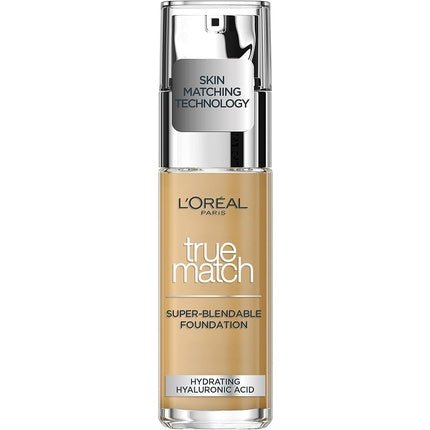 L'Oreal Paris True Match Liquid Foundation Skincare Infused with Hyaluronic Acid SPF 17 30ml 7.C Rose Amber - Maison des fragrances