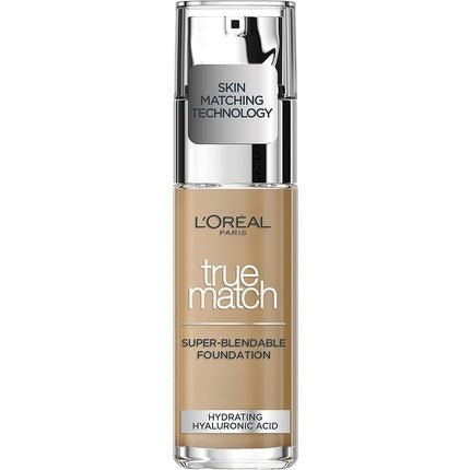 L'Oreal Paris True Match Liquid Foundation Skincare Infused with Hyaluronic Acid SPF 17 7W Golden Amber 30ml - Maison des fragrances