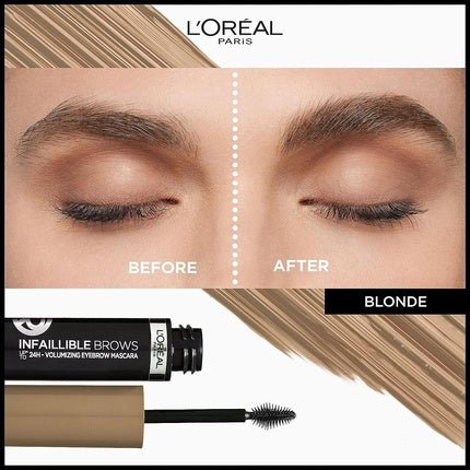 L'Oréal Paris Volumising Brow Mascara Longwear Brow Gel for Fuller Looking Eyebrows 5ml Shade 7.0 Blonde - Maison des fragrances