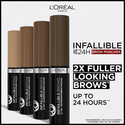 L'Oréal Paris Volumising Brow Mascara Longwear Brow Gel for Fuller Looking Eyebrows 5ml Shade 7.0 Blonde - Maison des fragrances
