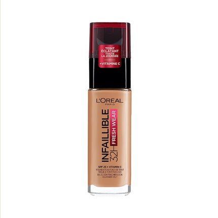 L'Oréal Paris Waterproof and Long - lasting Liquid Foundation with SPF 25 Infaillible 32H Fresh Wear Makeup 30ml 263 Honey Bisque - Maison des fragrances