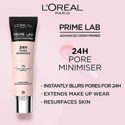 L'Oreal Prime Lab 24h Pore Minimizer Smoothing Makeup Base 30ml - Maison des fragrances