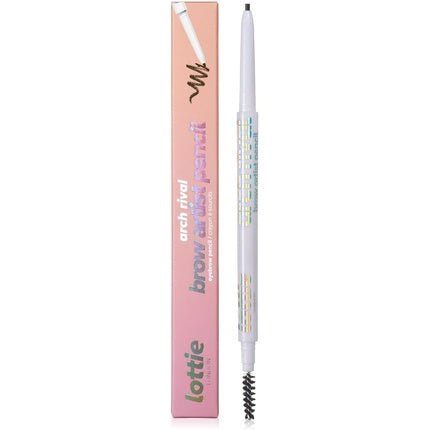 Lottie London Arch Rival Brow Artist in Dark Brown Retractable Eyebrow Pencil Ultra - fine Brow Brush for High - definition Ultra - precise Hair - like Effect - Maison des fragrances