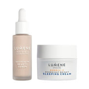 Lumene Skincare Makeup Hybrid Bundle with Invisible Illumination Instant Glow Beauty Serum and Nordic - C Overnight Bright Sleeping Cream - Maison des fragrances