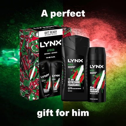 LYNX Africa The O.G. Duo Deodorant Gift Set Body Wash & Body Spray 2 Piece - Maison des fragrances