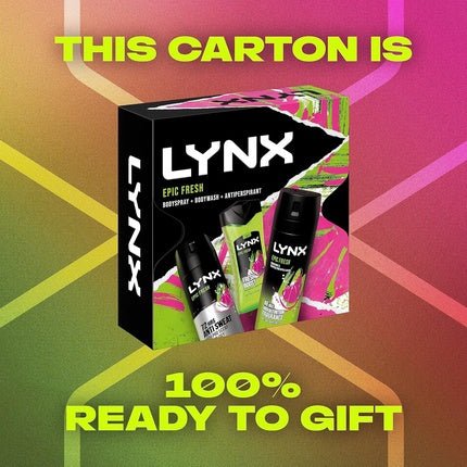 LYNX Epic Fresh Trio Deodorant Gift Set Body Wash, Body Spray & Anti-Perspirant 3 Piece - Maison des fragrances